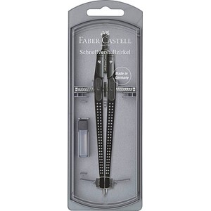 FABER-CASTELL Zirkel Schnellverstellzirkel Grip schw.