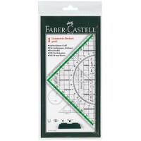 FABER-CASTELL Geometrie-Dreieck groß mit Griff 20 cm