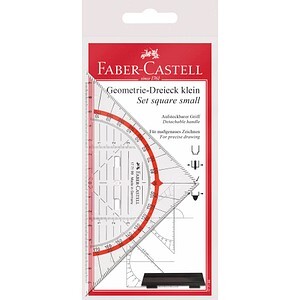 FABER-CASTELL Geometrie-Dreieck klein mit Griff 14cm