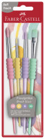 FABER-CASTELL Pinsel 4er Set Pastell Softgriffstück BK