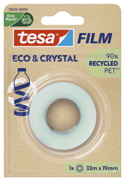 tesa ECO & CRYSTAL, 1 Rolle 33mX19mm Blister