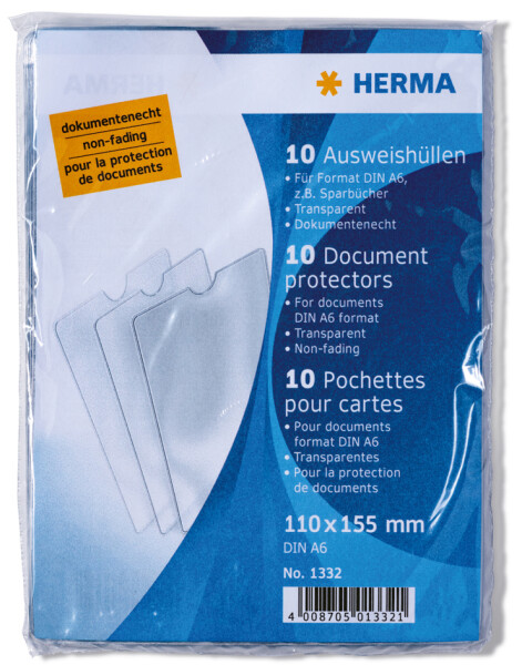 HERMA Ausweishüllen Set 63x90 10 Stück