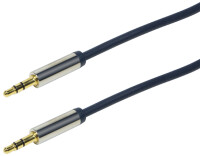 Logilink Audio-Kabel,3,5 mm 3-Pin/M zu 3,5 mm 3-Pin/M,bl 3m
