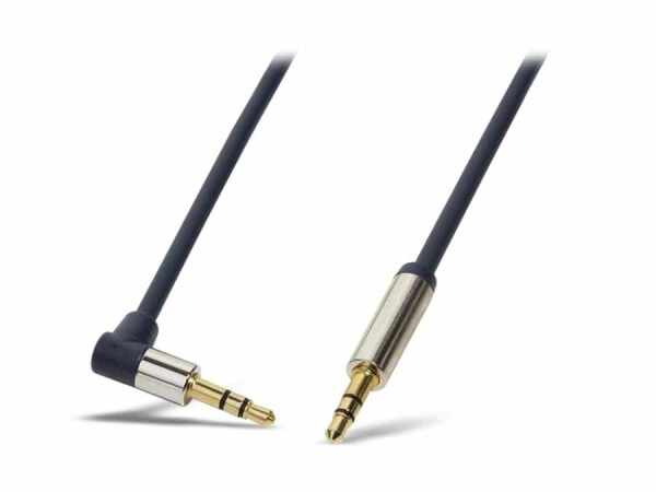 Logilink Audio-Kabel,3,5mm 3-Pin/M (90°)zu 3,5mm 3-Pin/M,..